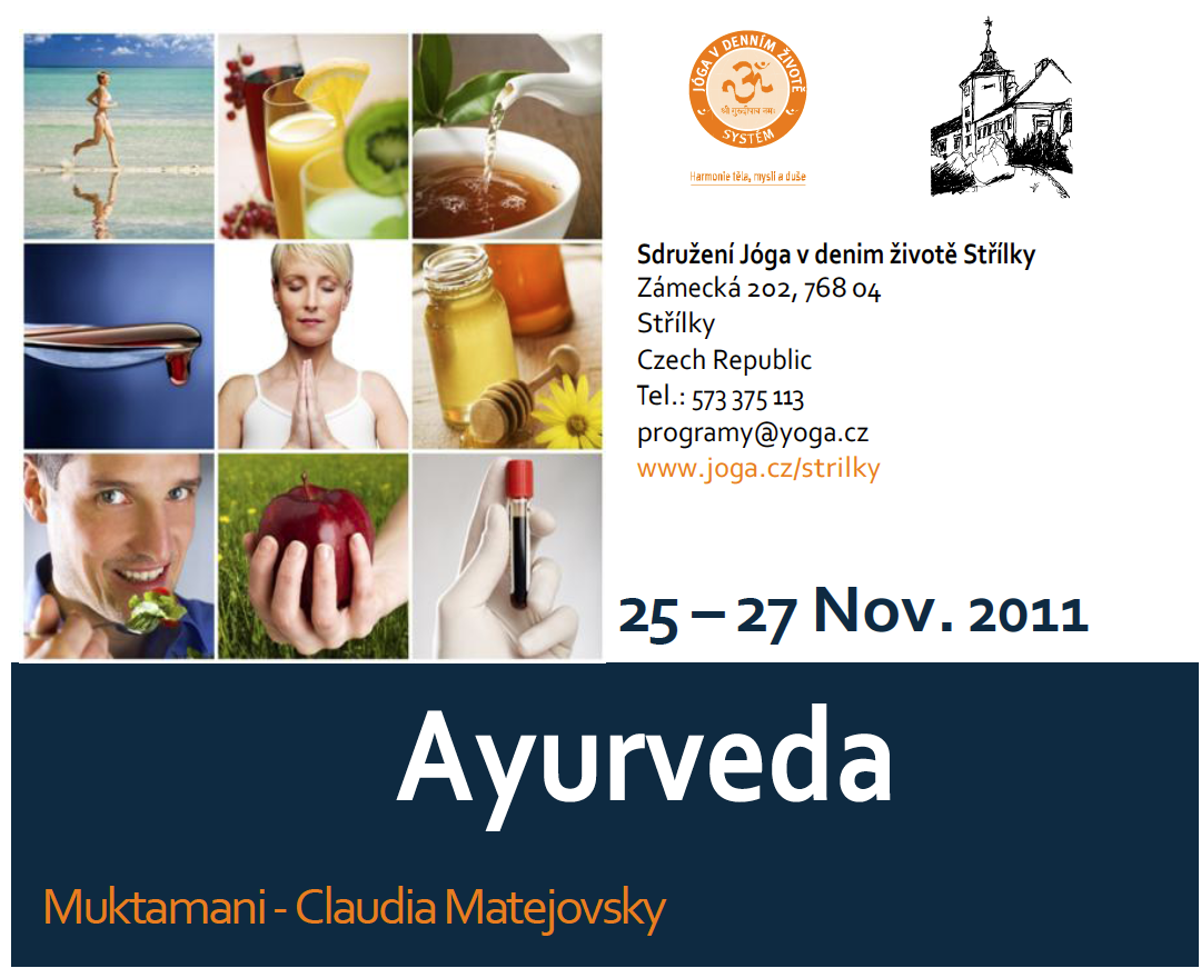 Ayurveda Workshop 25.-27.11. Strilky, CZ