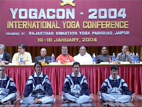 Practical demonstration of yogic practices