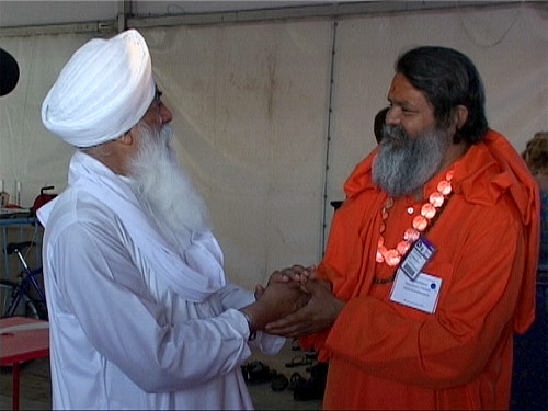 Swamiji meeting Mohinder Singh of the Sikh