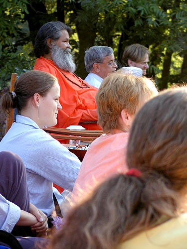 Swamiji enjoys the Conference