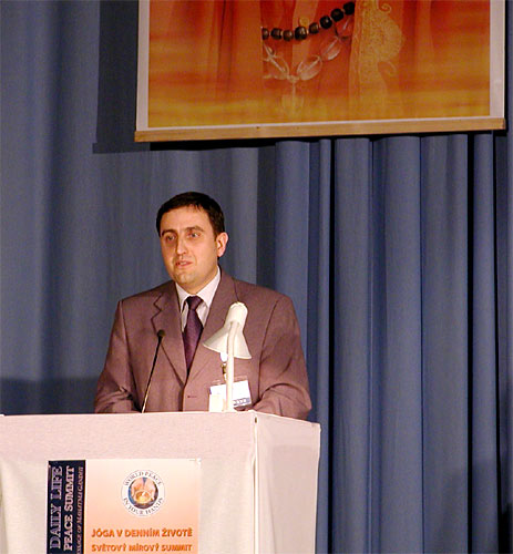 Dr. Martin Repko, President of the Czech Union of YIDL speaks in the name of the organisers