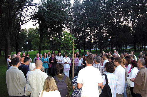 Cakovec also has a peace-tree, planted by His Holiness Mahamandaleshwar Paramhans Swami Maheshwarananda