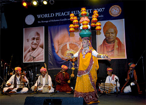 Cultural program of the Summit: Indian folk group