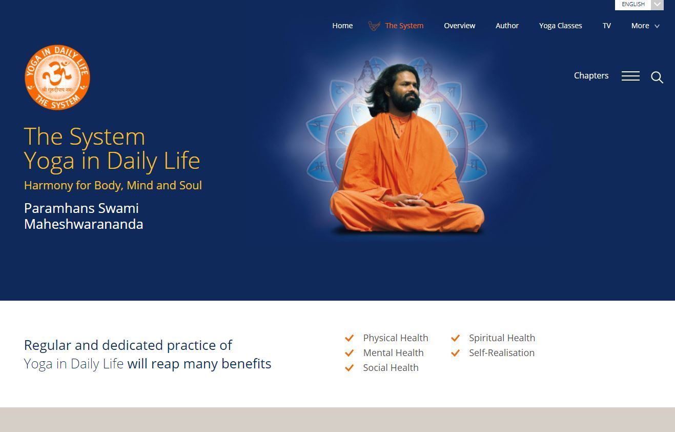 Yoga in Daily Life - eSystem website